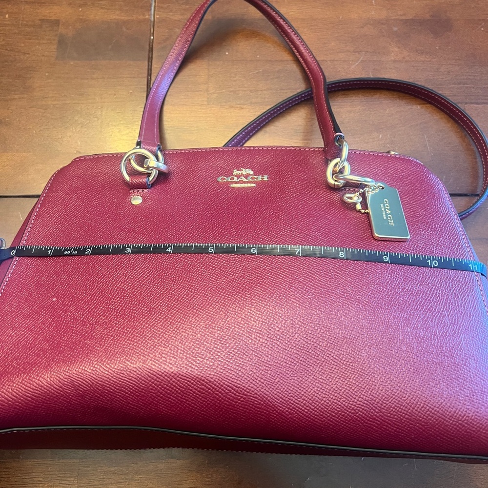 Coach Burgundy Satchel Bag - Picture 9 of 9
